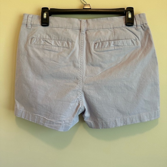 Silver Jeans Co Boyfriend Chino Shorts Womens 10 Lavender Cotton Stretch NEW - Picture 2 of 10